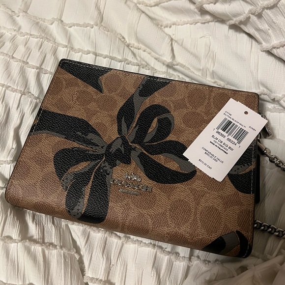 Coach Bow Signature Print Slim Crossbody Bag NWT - Picture 5 of 6